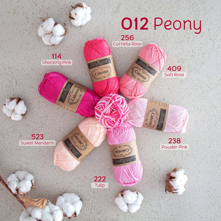 Włóczka Scheepjes Catona Chroma 012 / 50 g - Peony