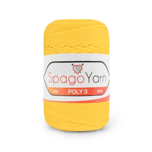 Sznurek Spagoyarn Macrame Poly3 1,5mm 55 / żółty