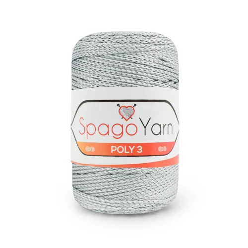 Sznurek Spagoyarn Macrame Poly3 1,5mm 60 / jasny szary