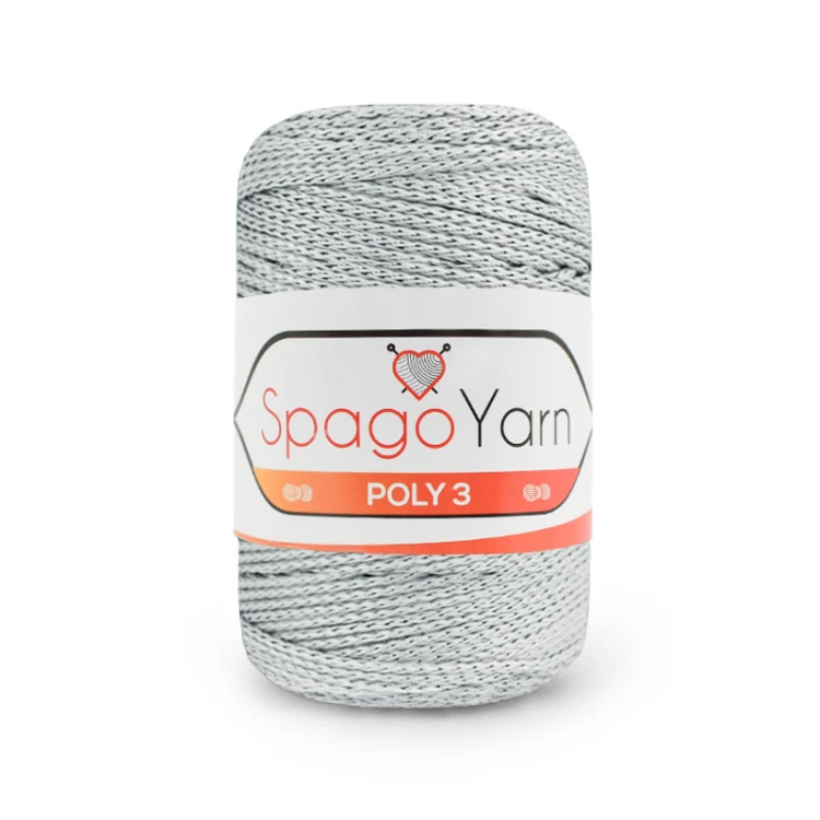 Sznurek Spagoyarn Macrame Poly3 1,5mm 60 / jasny szary