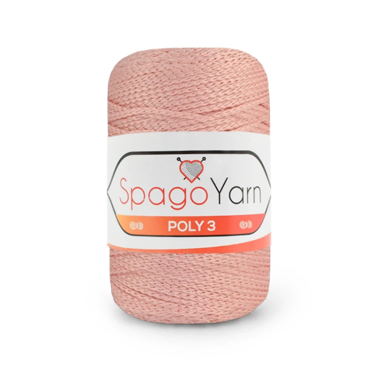 Sznurek Spagoyarn Macrame Poly3 1,5mm 70 / łososiowy róż