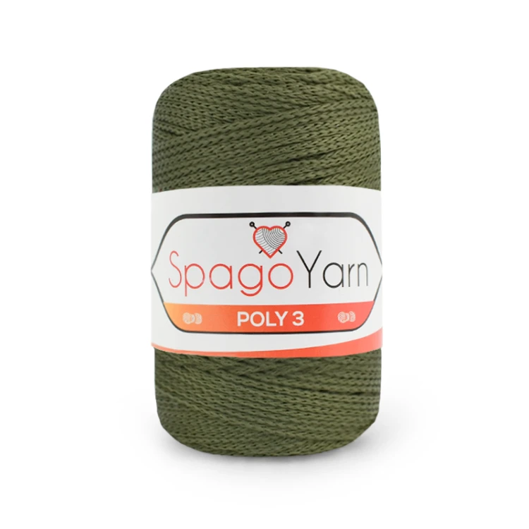 Sznurek Spagoyarn Macrame Poly3 1,5mm 193 / wojskowa zieleń