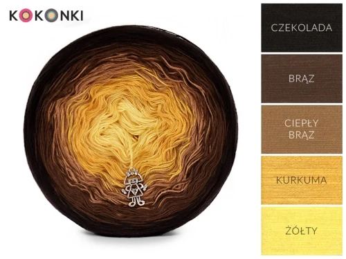 KOKONEK A265 Czekolada/brąz/ciepły brąz/kurkuma/żółty
