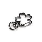Karabinka kovová jetel / tmavý nikl / 8 mm / 2 ks / 890465
