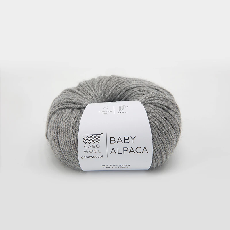 Włóczka Gabo Wool Baby Alpaca 0401 / jasny szary