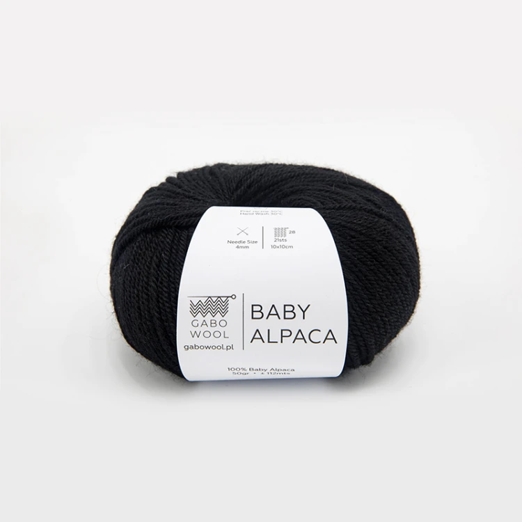 Włóczka Gabo Wool Baby Alpaca 0500 / czerń