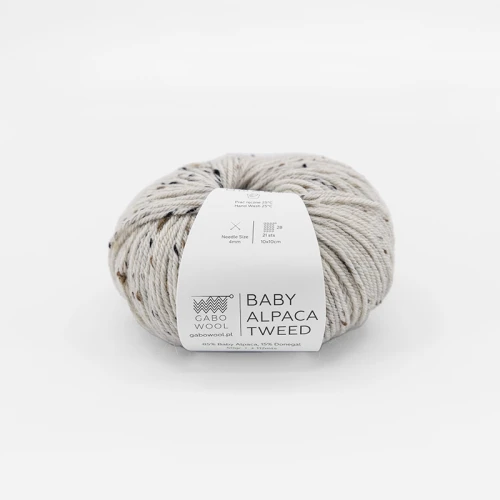Włóczka Gabo Wool Baby Alpaca Tweed T100 / natura