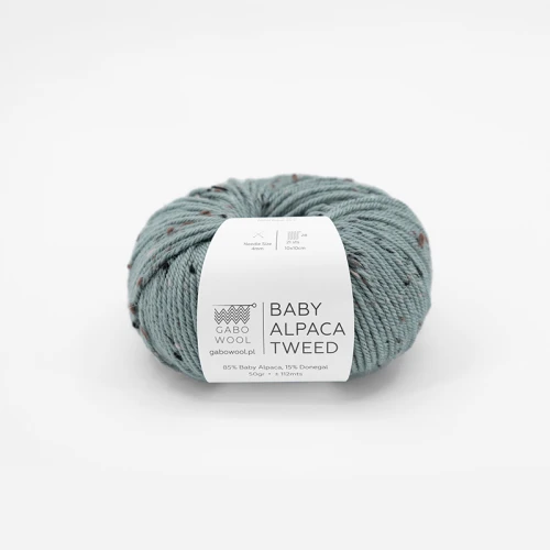 Włóczka Gabo Wool Baby Alpaca Tweed T1892 / eukaliptus