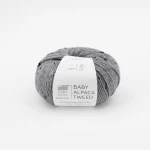 Włóczka Gabo Wool Baby Alpaca Tweed T401 / jasny szary