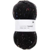 Włóczka skarpetkowa Rico Design Superba Tweed 4ply 008 / czerń