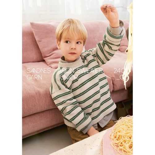 Wzór druty Sandnes Garn Aron Sweater Junior 2401_06  - w języku angielskim