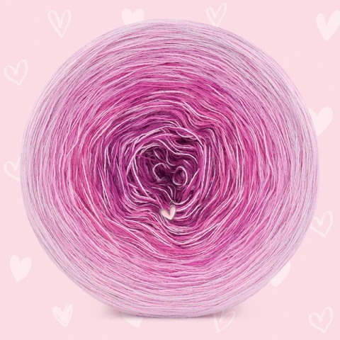 KOKONEK Rare Merino W08 Walentynki - Jasny róż/chłodny róż/piwonia/jeżyna + landrynka