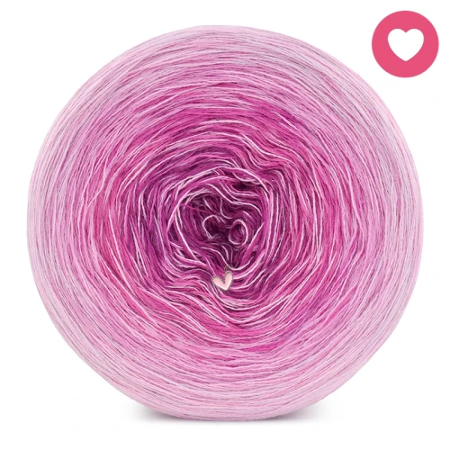 KOKONEK Rare Merino W08 Walentynki - Jasny róż/chłodny róż/piwonia/jeżyna + landrynka