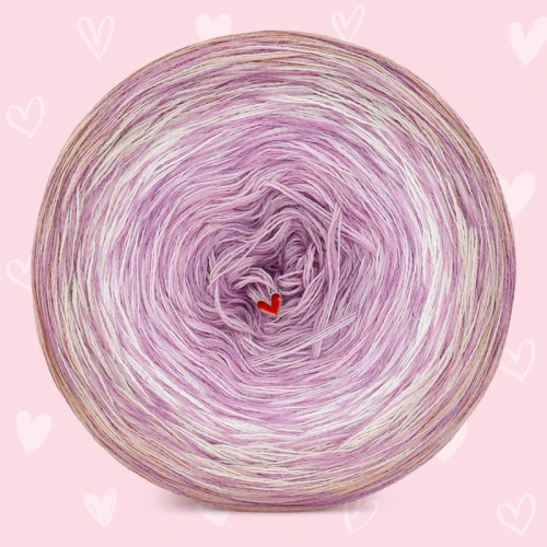 KOKONEK Rare Merino W09 Walentynki - Zgaszona morela/nude/krem/jasny róż/brudny róż + wrzos