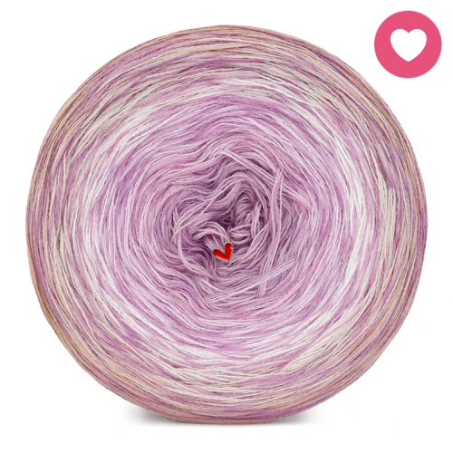 KOKONEK Rare Merino W09 Walentynki - Zgaszona morela/nude/krem/jasny róż/brudny róż + wrzos