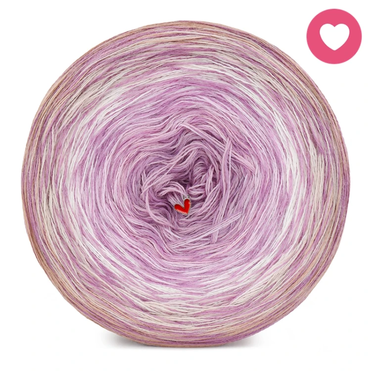 KOKONEK Rare Merino W09 Walentynki - Zgaszona morela/nude/krem/jasny róż/brudny róż + wrzos