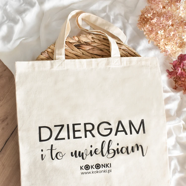 Torba bawełniana KOKONKI "Dziergam i to uwielbiam"
