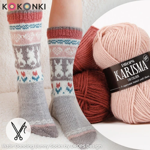 Wzór: Dancing Bunny Socks by DROPS Design