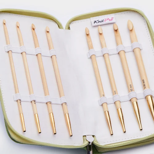 Zestaw szydełek tunezyjskich/afgańskich KnitPro Japanese Bamboo / 22554