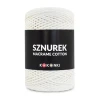 Sznurek Macrame Cotton Shine by KOKONKI 2mm / rolka 200m / ecru + opalizujący LUREX