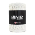 Sznurek Macrame Cotton Shine by KOKONKI 2mm / rolka 200m / ecru + opalizujący LUREX