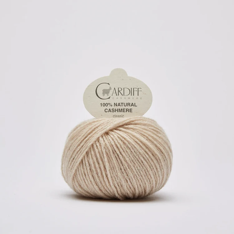 Włóczka Cardiff Cashmere Classic 509 / silver / chałwa