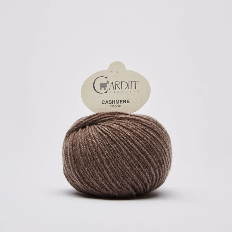Włóczka Cardiff Cashmere Classic 622 / corteccia / chłodny brąz