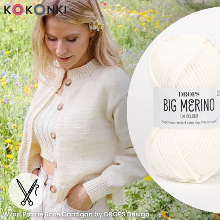 Wzór: Prairie Rose Cardigan by DROPS Design
