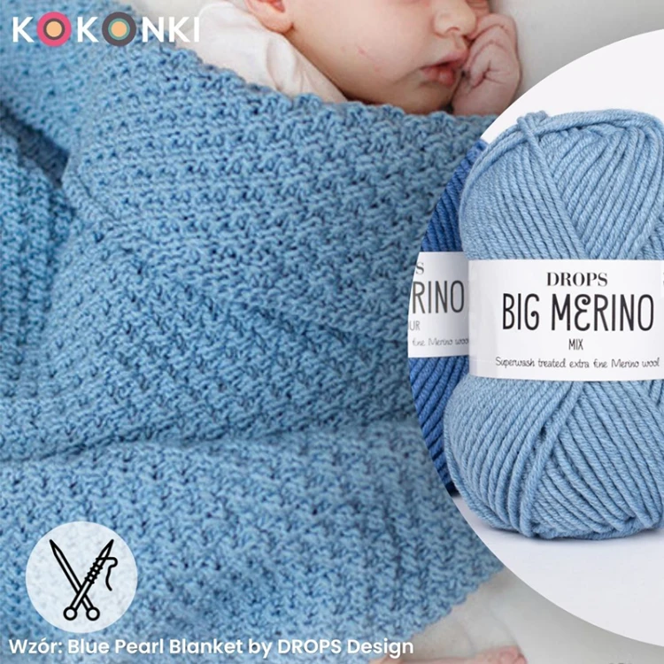 Wzór: Blue Pearl Blanket by DROPS Design