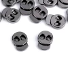 Stoper do sznurka metalowy  15x18mm / okrągły / ciemny nikiel / 4 szt. / 880143