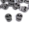 Stoper do sznurka metalowy  15x18mm / okrągły / ciemny nikiel / 4 szt. / 880143
