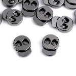 Stoper do sznurka metalowy  15x18mm / okrągły / ciemny nikiel / 4 szt. / 880143