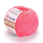 Włóczka YarnArt Baby Cotton 424 / neonowy koral