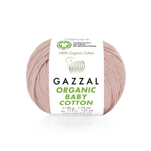 Włóczka Gazzal Organic Baby Cotton 416 / brudny róż