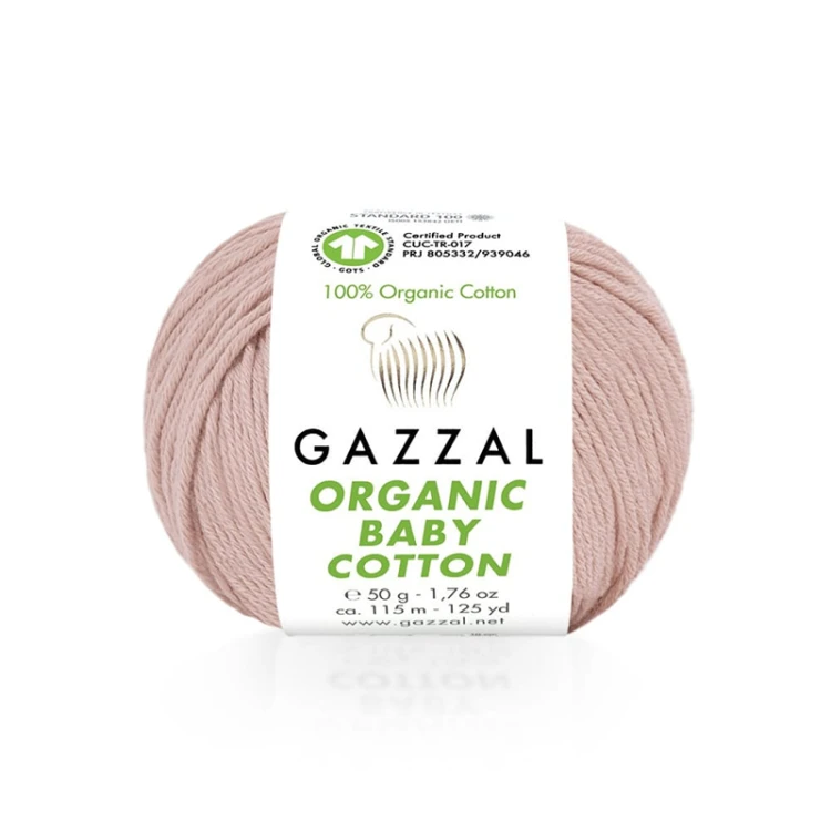 Włóczka Gazzal Organic Baby Cotton 416 / brudny róż