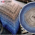 Autorka: Emilia Kozioł; Wzór: Sis Love Short od SisHomemade; 1200m; szydełko: 2,5mm; Wymiary chusty: 1,60 cm x 75 cm