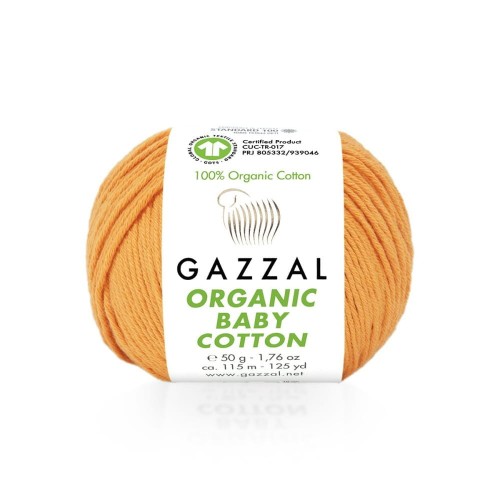 Włóczka Gazzal Organic Baby Cotton 418 / dynia