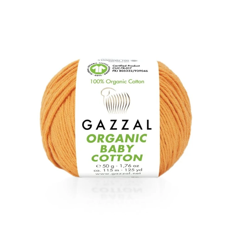 Włóczka Gazzal Organic Baby Cotton 418 / dynia