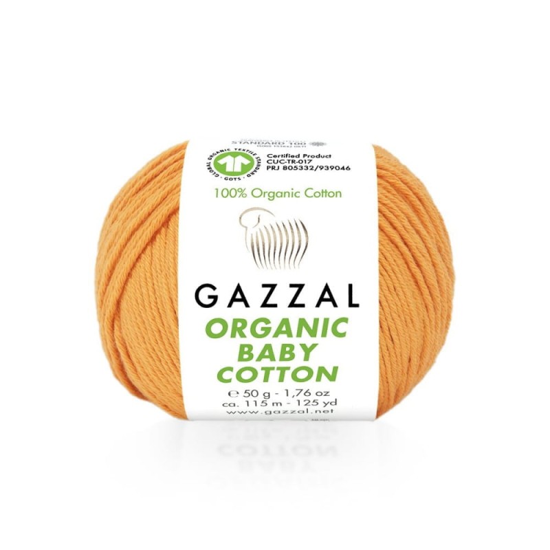 Włóczka Gazzal Organic Baby Cotton 418 / dynia