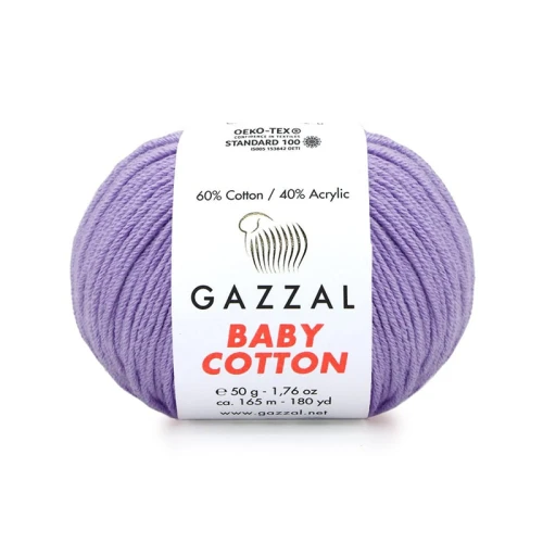 Włóczka Gazzal Baby Cotton 3420 - 50g - fiołek