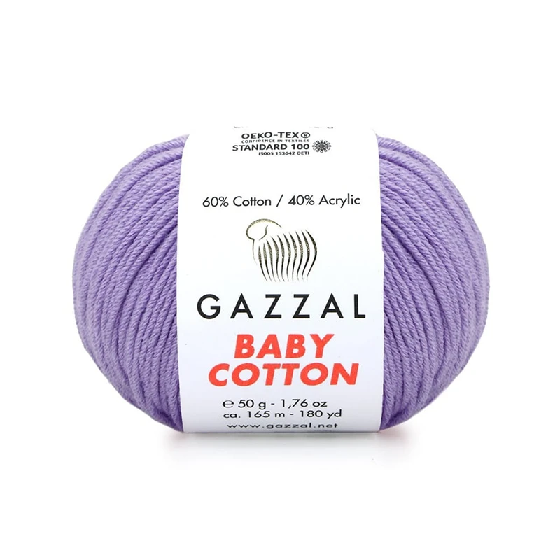 Włóczka Gazzal Baby Cotton 3420 - 50g - fiołek
