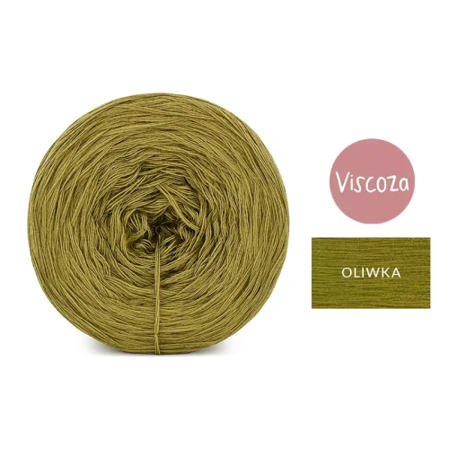 KOKONEK Viscoza - oliwka, 3 nitki, 1200 m, 225g - GOTOWY