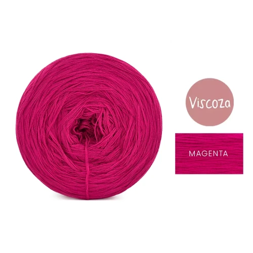 KOKONEK Viscoza - magenta, 3 nitki, 1200 m, 225g - GOTOWY