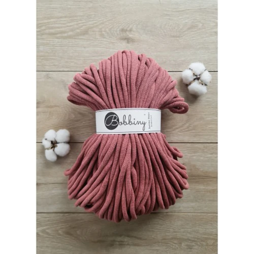Sznurek pleciony bawełniany Bobbiny Jumbo / Piwonia / Peony / 9mm / 100m
