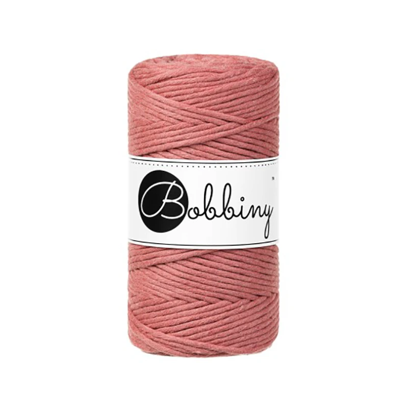 Sznurek skręcany bawełniany Bobbiny Macrame Cord / Peony / Piwonia / 3mm / 100m