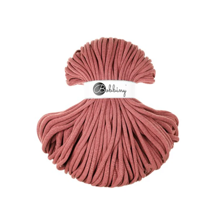 Sznurek pleciony bawełniany Bobbiny Jumbo / Piwonia / Peony / 9mm / 100m