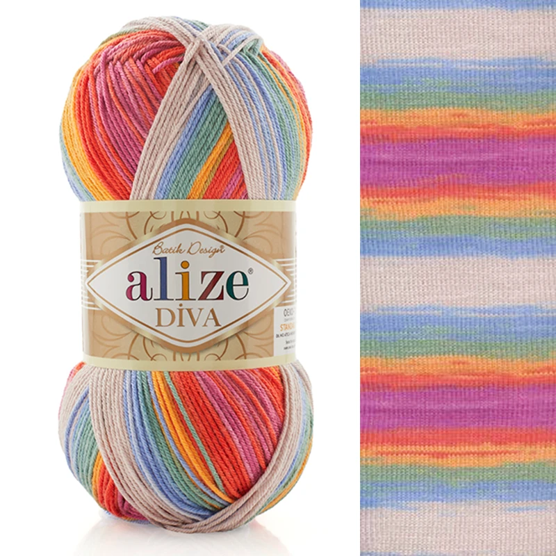Włóczka Alize Diva Batik 3242