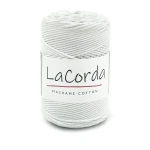 Sznurek La Corda Macrame Cotton  2mm / rolka 200m / 100 biel