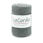 Sznurek La Corda Macrame Cotton  2mm / rolka 200m / 130 średni szary
