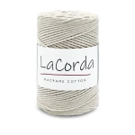 Sznurek La Corda Macrame Cotton  2mm / rolka 200m / 170 jasny beż